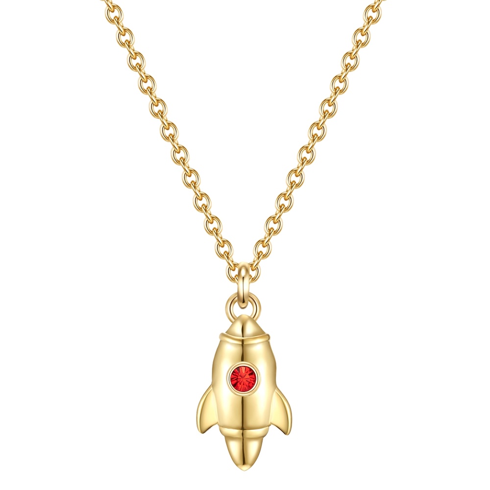 Glanzstücke München Collier en argent Fusée Argent sterling Oxyde de zirconium (CZ) en Or jaune collier