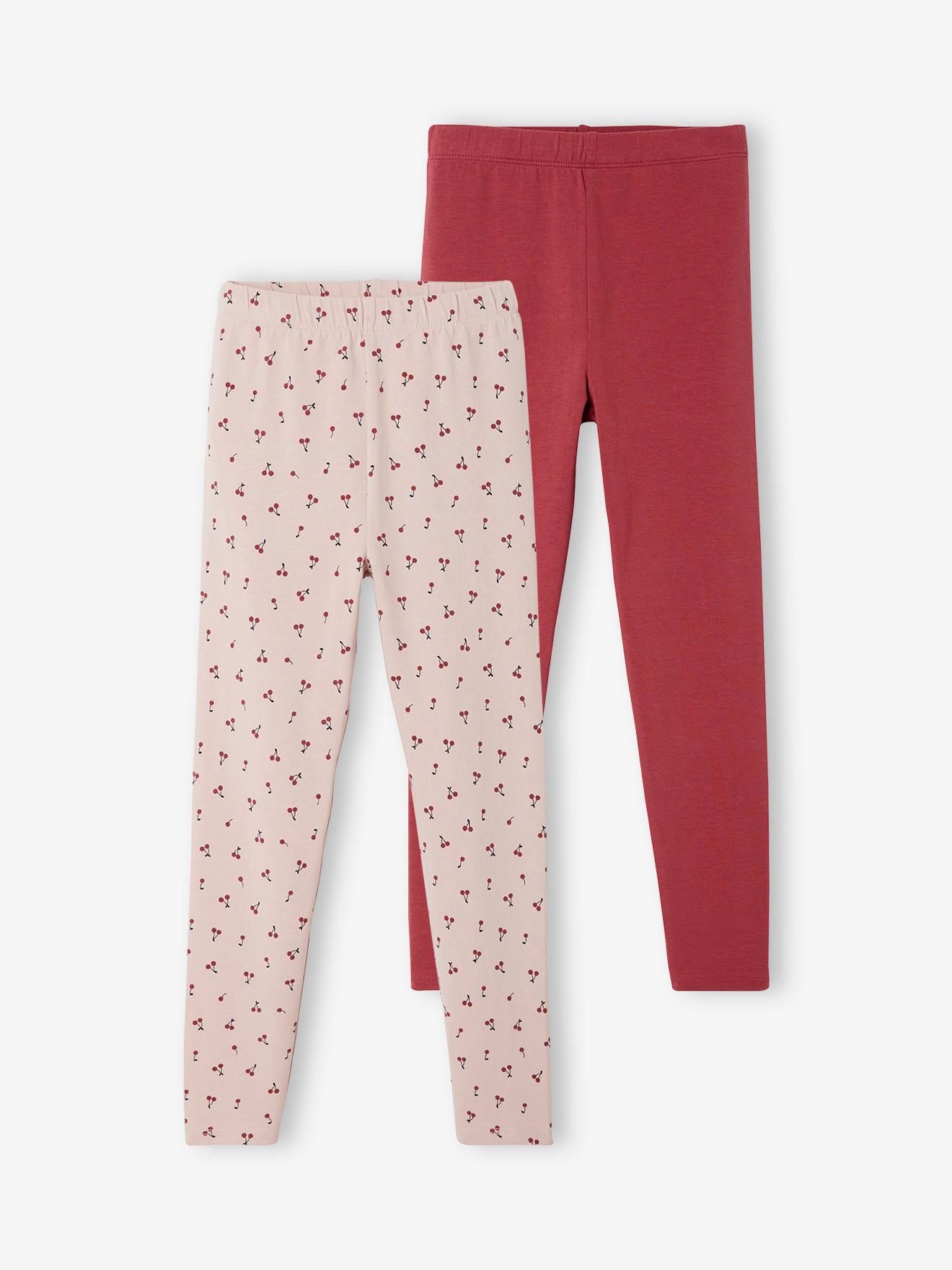 Lot de 2 leggings Basics fille noisette