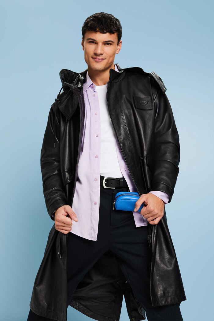 Multifunktionaler Parka aus Leder