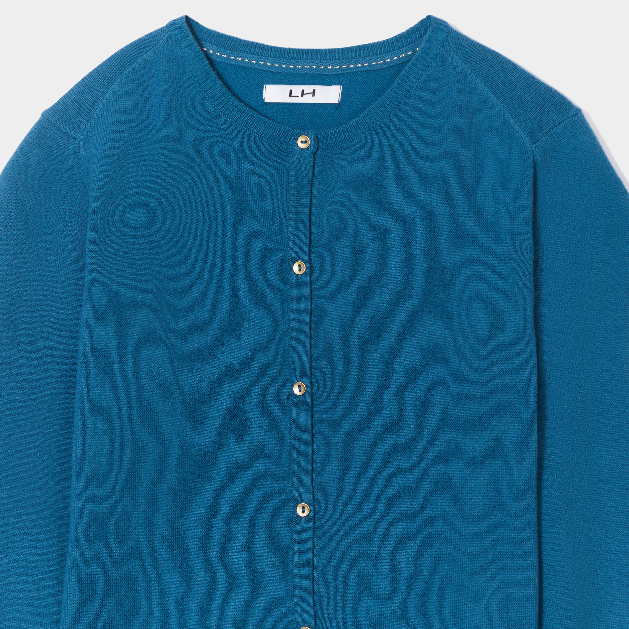 Gilet boutonné bleu canard fille | La Halle
