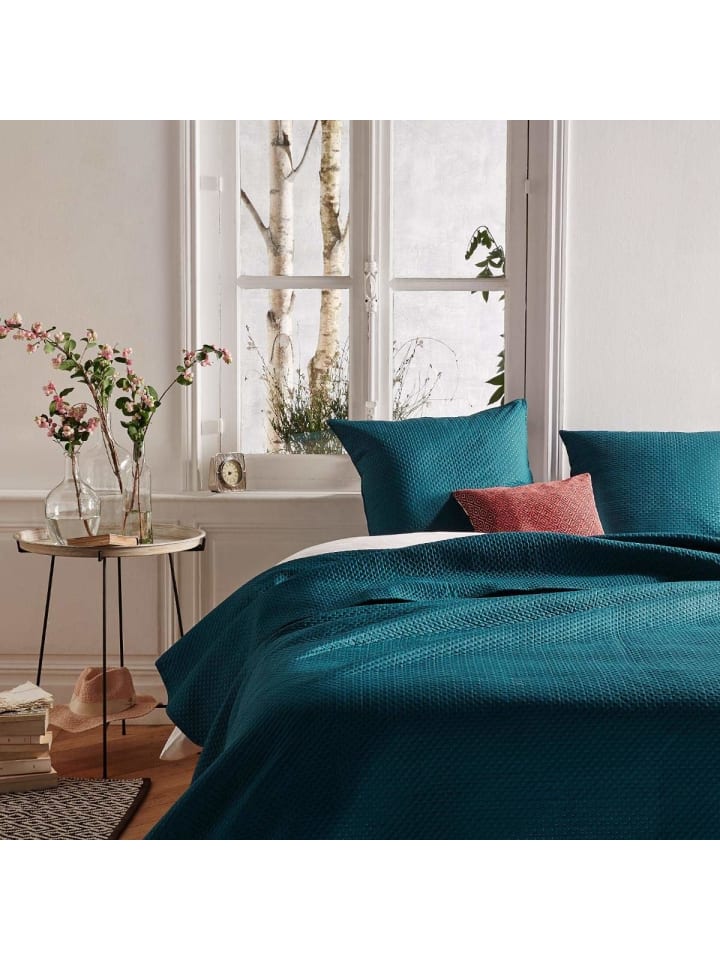 Atmosphera Créateur d'intérieur Tagesdecke in meerblau günstig kaufen onesize