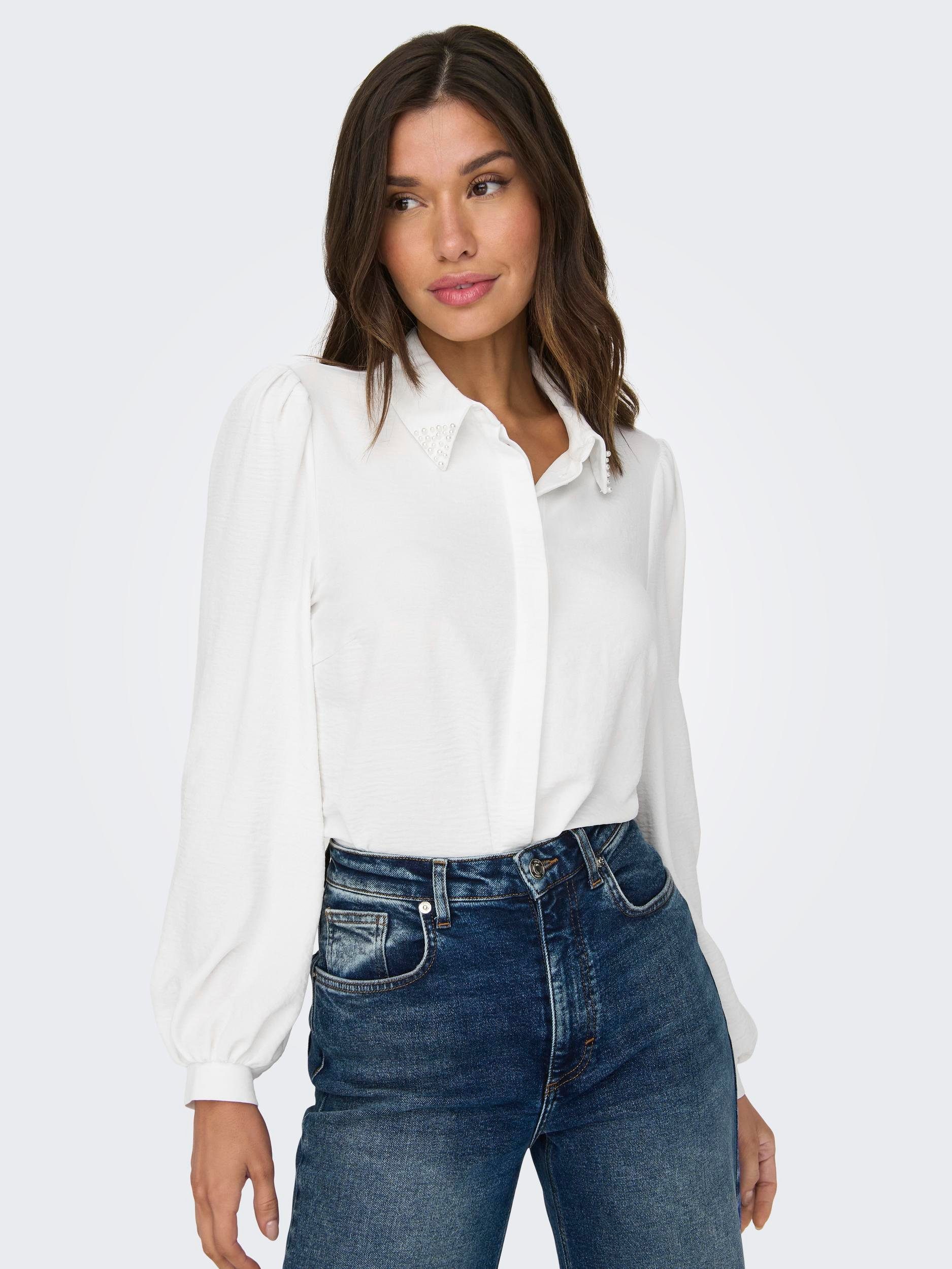 ONLY Hemdbluse ONLMETTE PEARL LS SHIRT WVN