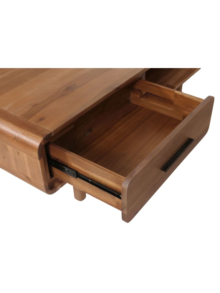 MCW Couchtisch M47 Schublade, Akazie Massiv-Holz gebeizt günstig kaufen onesize
