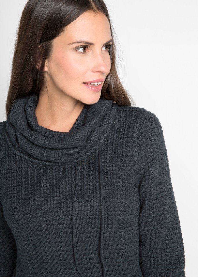 Rollkragenpullover mit Kordeln