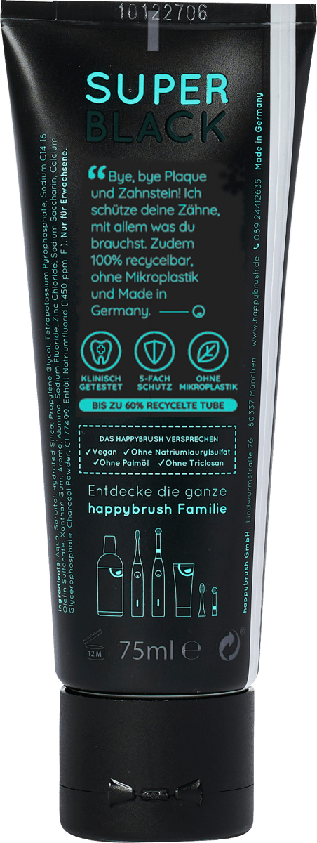 Zahnpasta Super Black, 75 ml