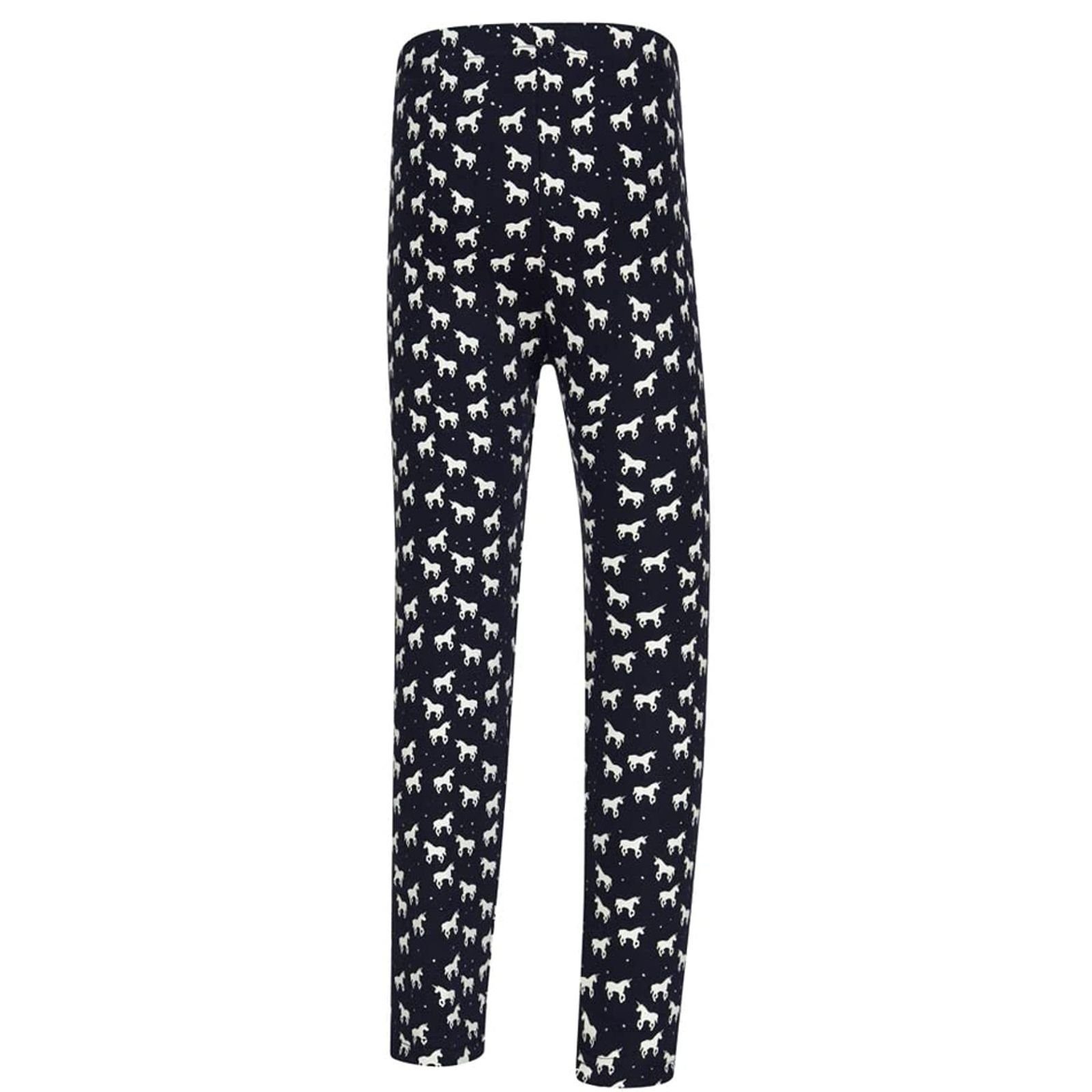 happy girls Sweathose Happy Girls Thermo Leggings Navy Einhorn Kinder Thermo Mädchen Leggings mit Glitzer Einhorn Print,dunkelblau,innen gefüttert