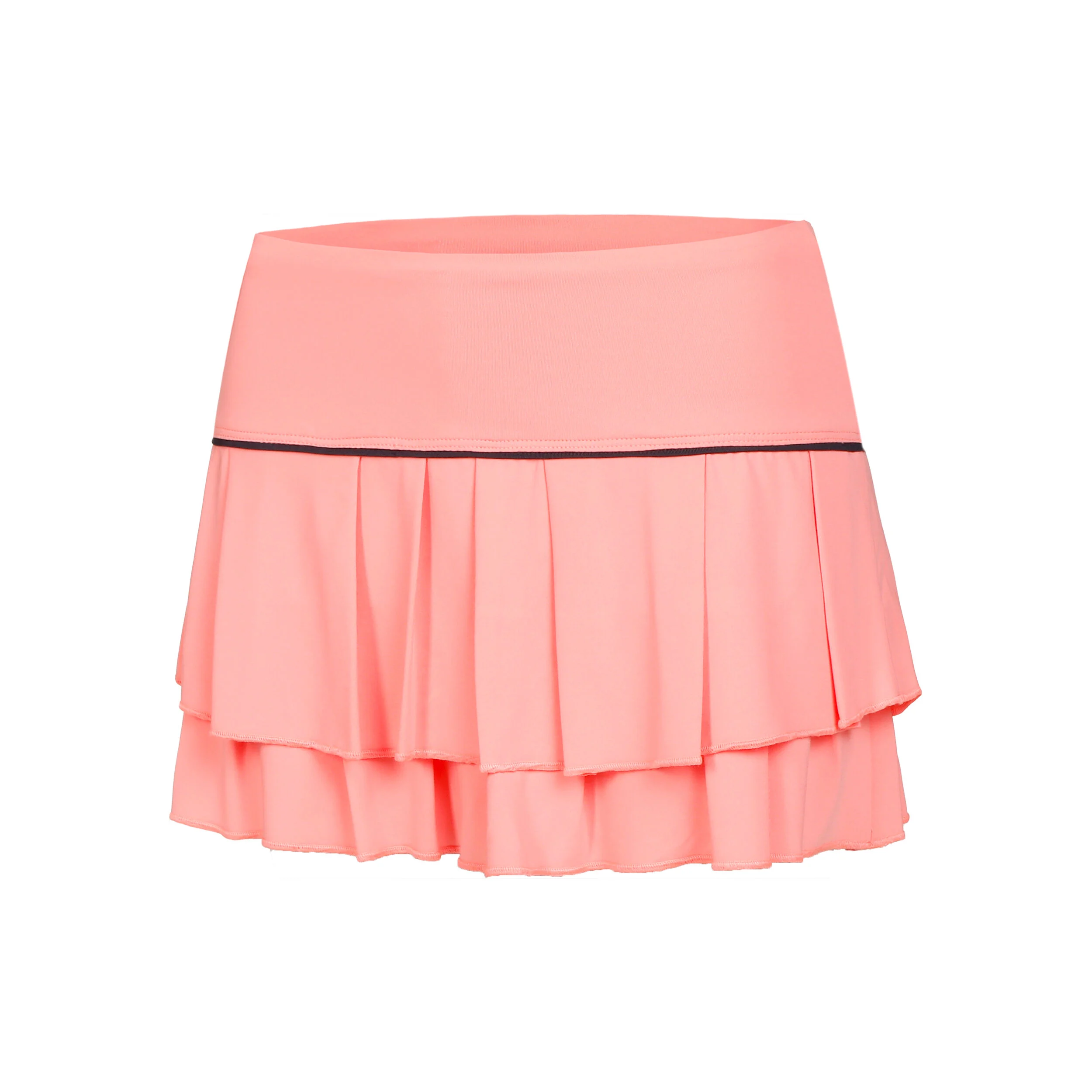 Pleat Tier With Piping Rock Damen - Apricot, Schwarz