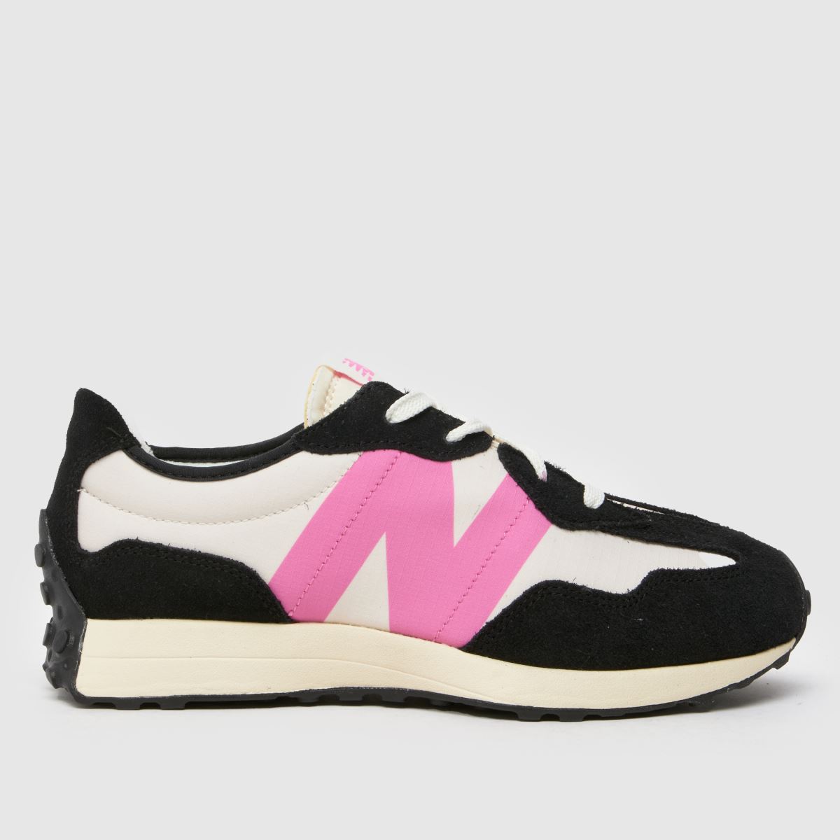 New Balance svarta och rosa 327 flickor/ungdomsskor