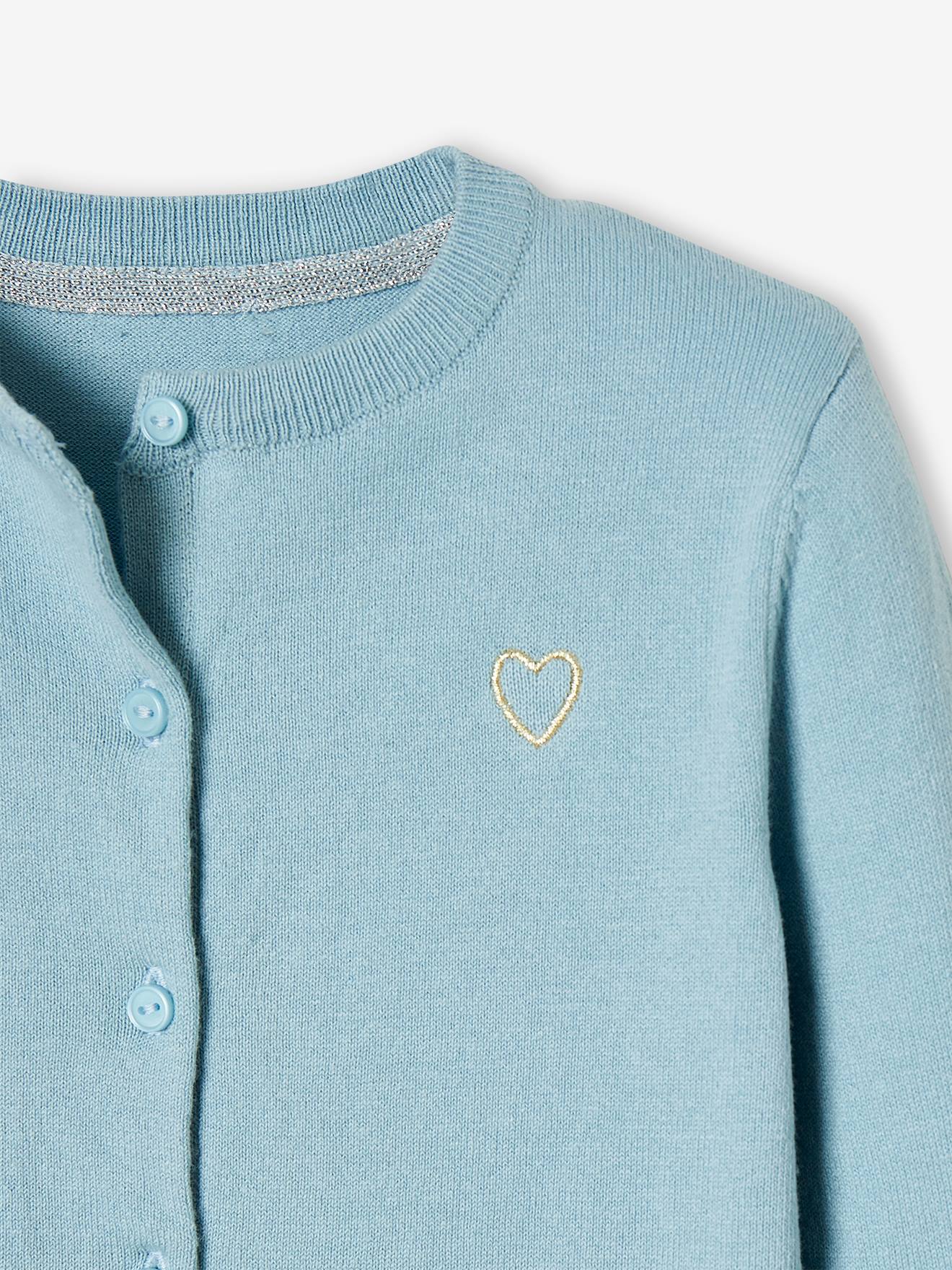 Gilet Basics personnalisable fille bleu glacier