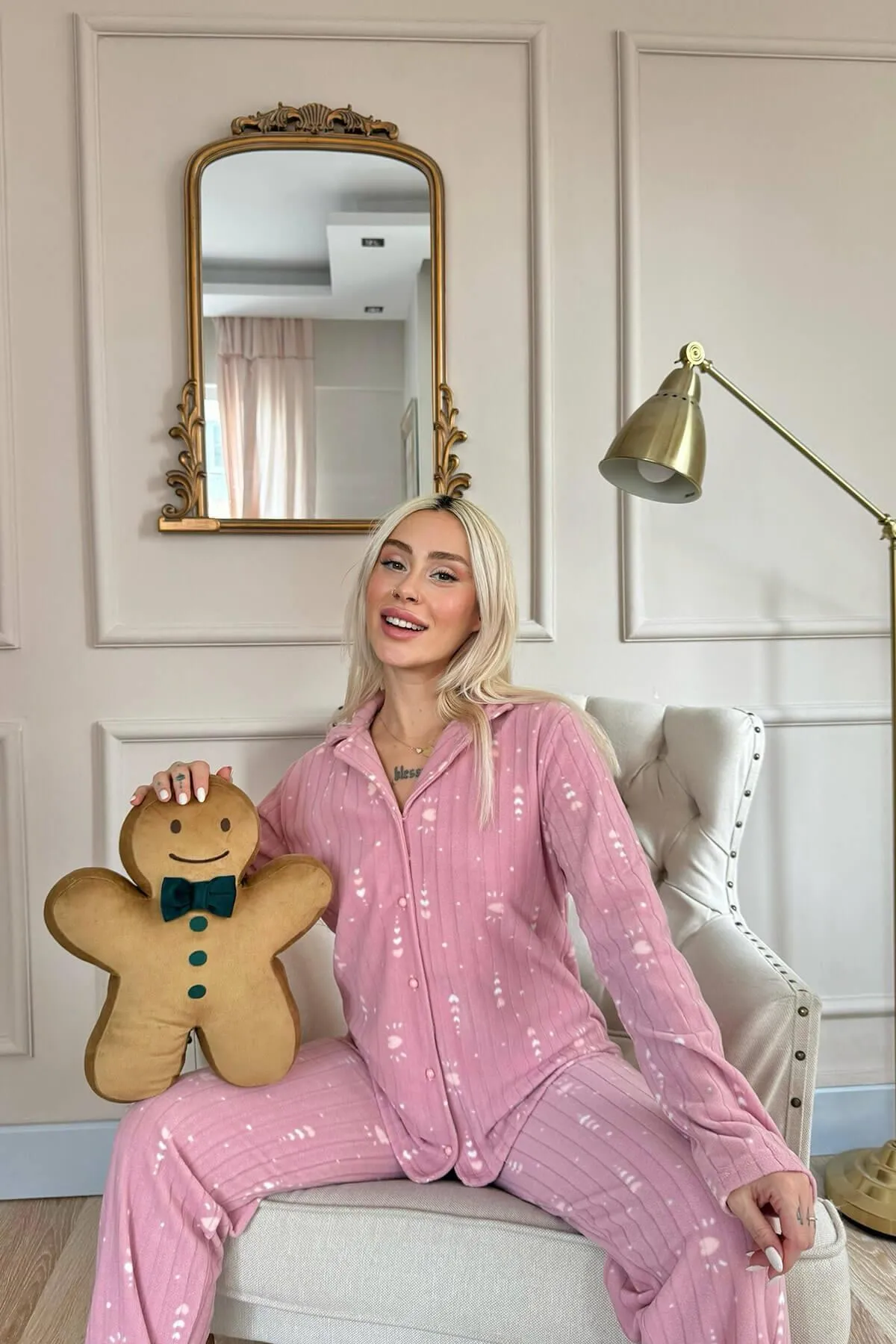 Pijamaevi  Pyjama set - Rosa - Print