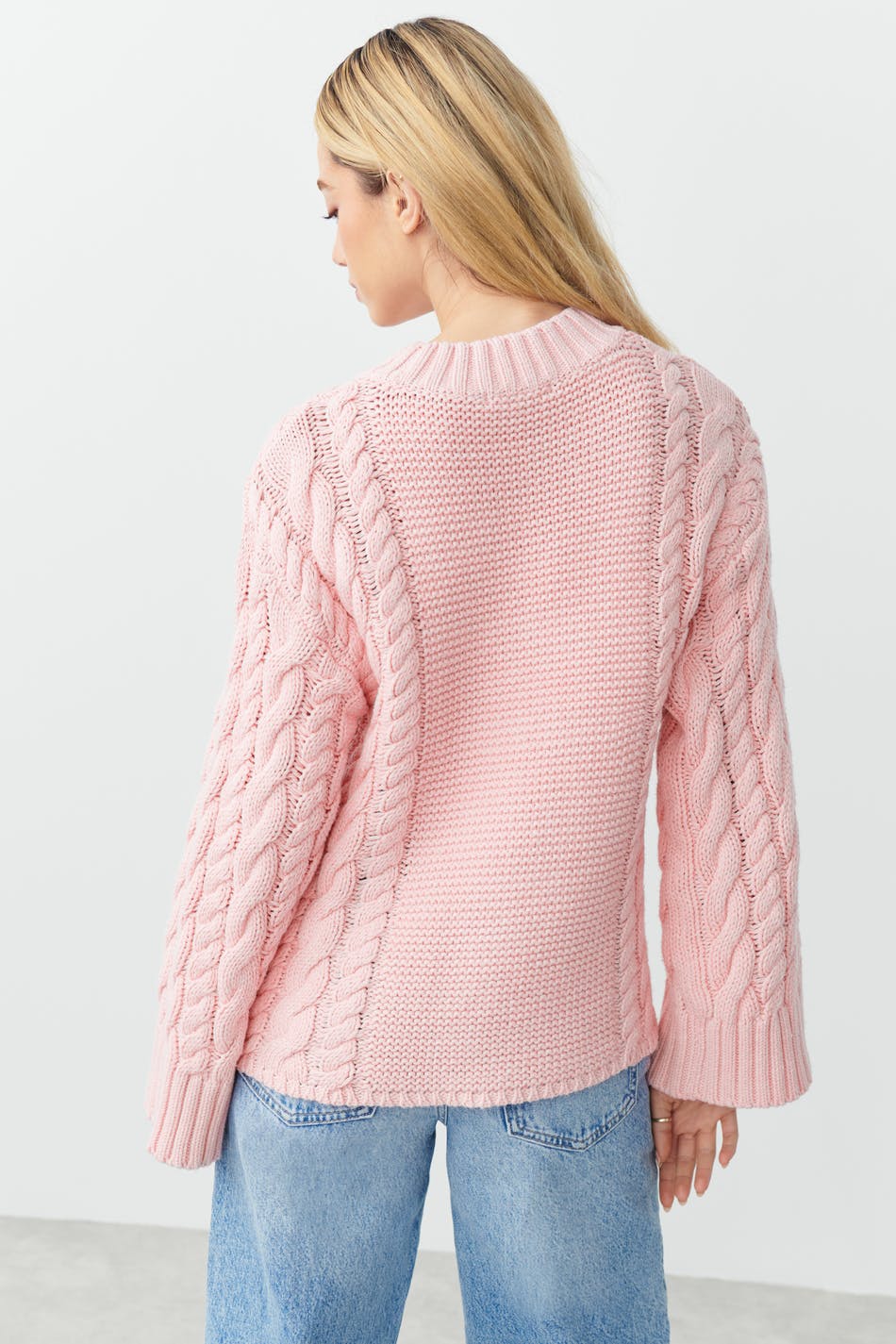 Chunky cable knit sweater