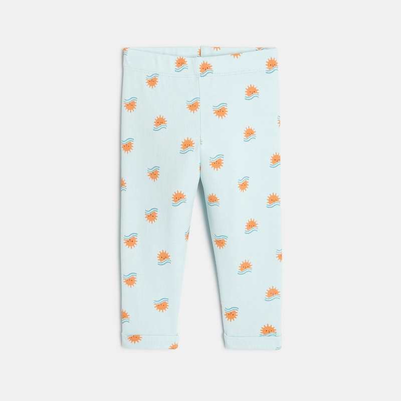 Pantalon bébé garçon bleu à motifs soleil Catimini