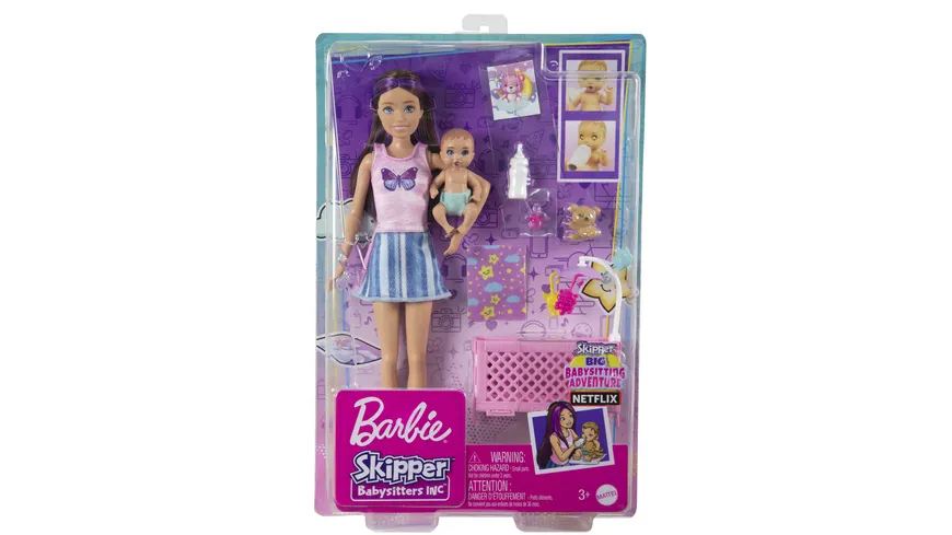 Barbie „Skipper Babysitters Inc.” Skipper Playset - Sleepy Baby Skipper