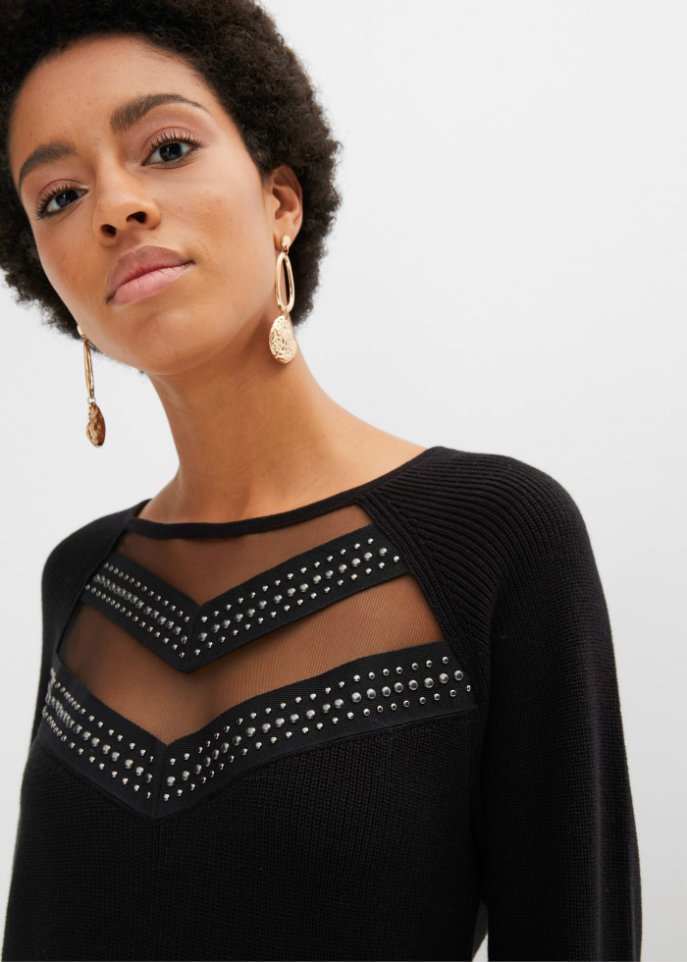 Strickkleid, Spitze