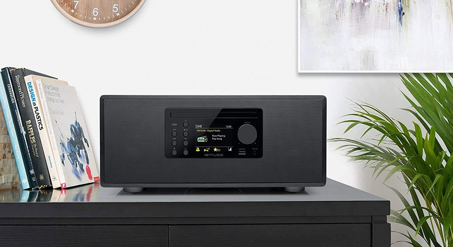 Muse Micro DAB+/FM CD/USB, Bluetooth Minisystem - mit Lautsprechern Stereoanlage