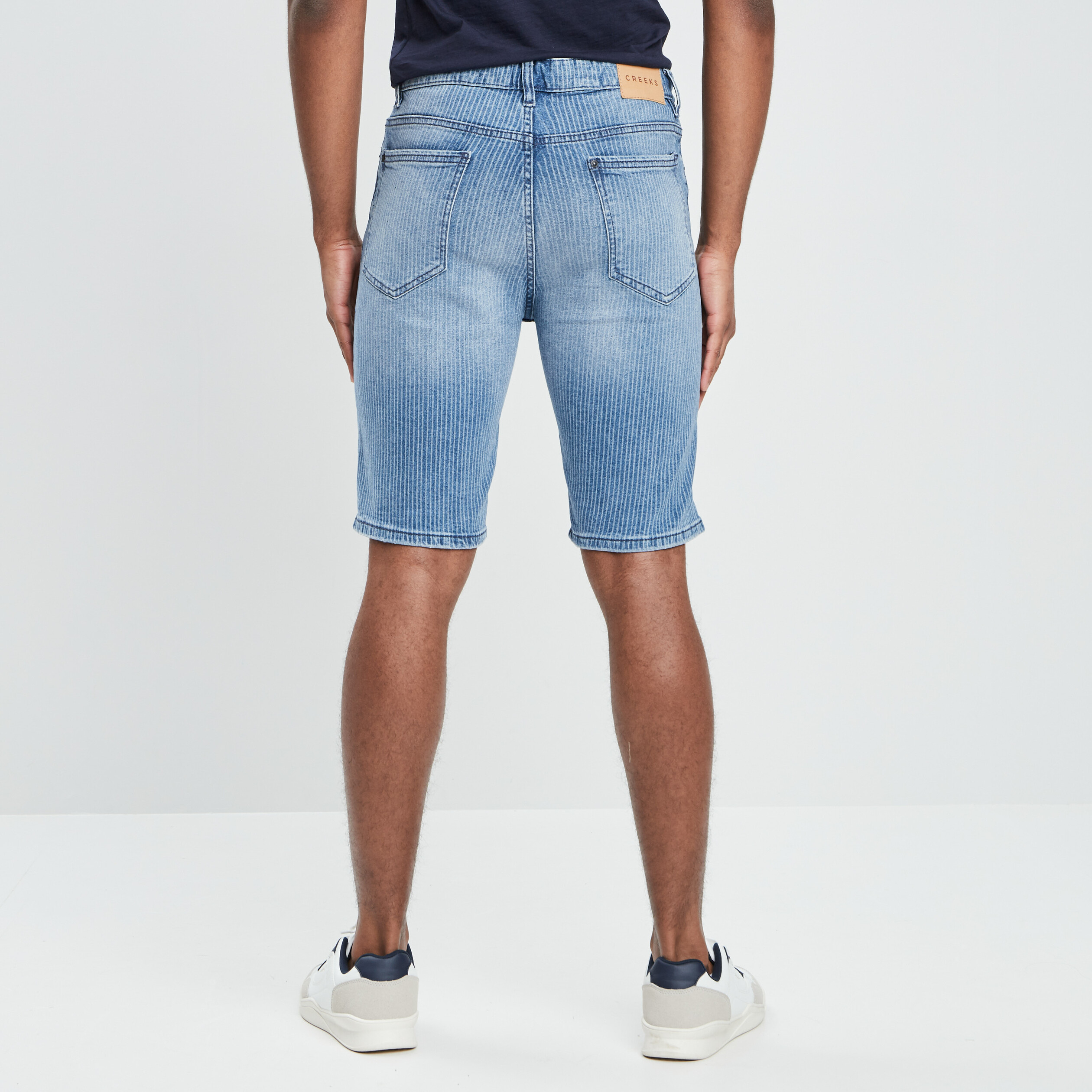 Bermuda slim en jean denim double stone homme | La Halle