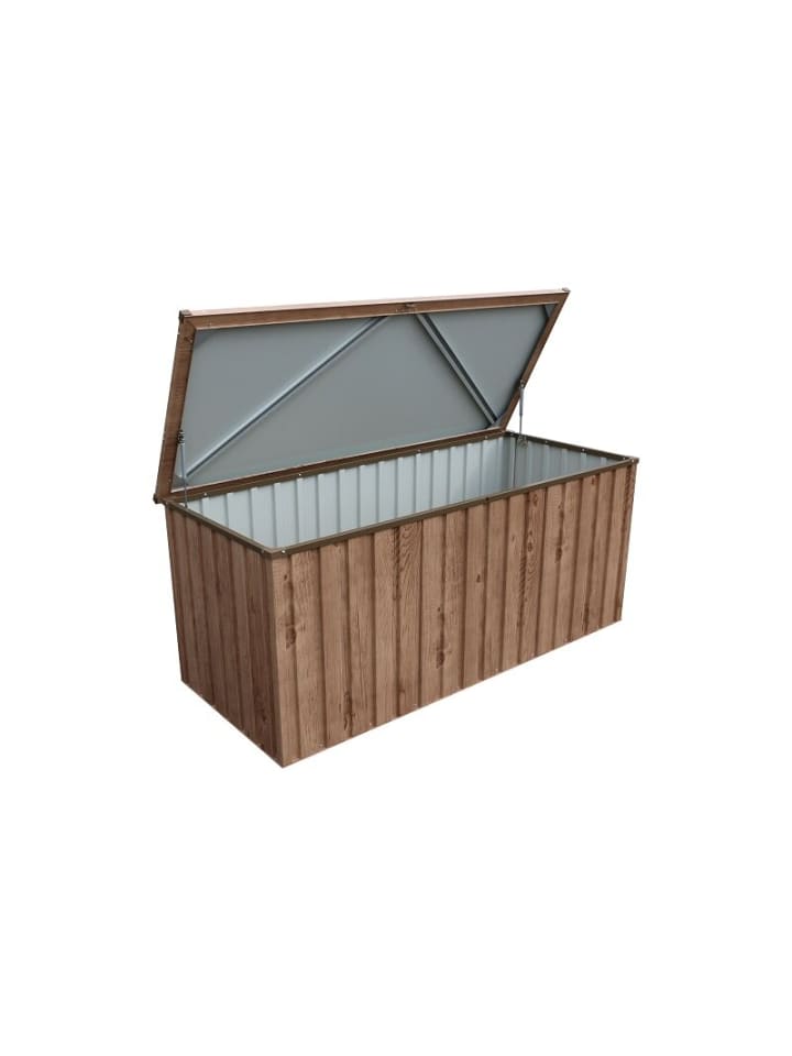 VCM  Metall Garten Gerätebox Kiste Kissenbox 770 L in Braun günstig kaufen onesize