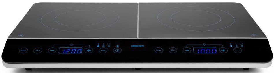 Medion® Doppel-Induktionskochplatte MD 15324, 10 Temperaturstufen, Leistung 3500 Watt