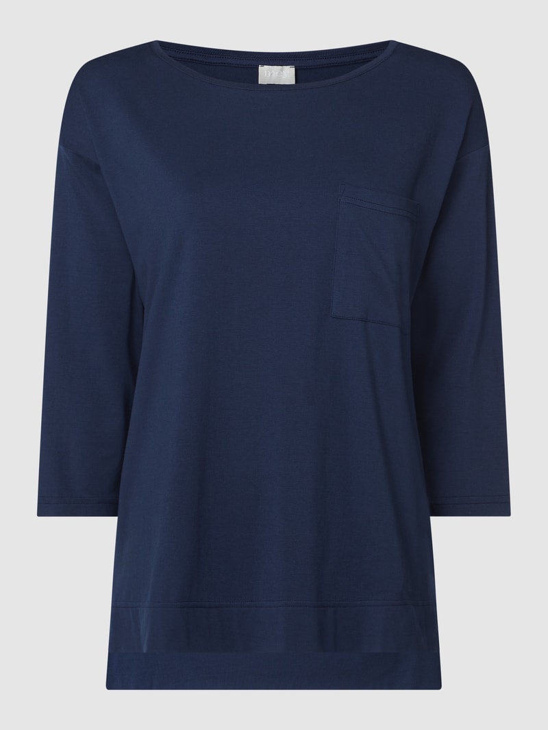 Lounge-Oberteil aus Baumwollmischung Modell 'Night2Day' in marineblau