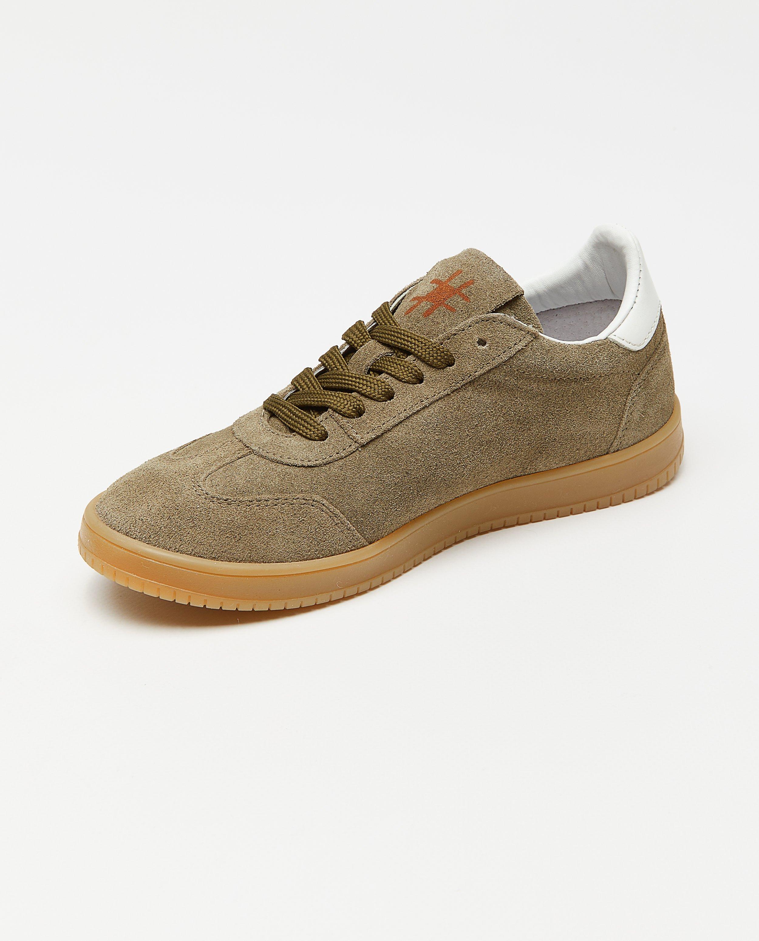 Like Me csíkos sportcipő, khaki 31-39-es méret