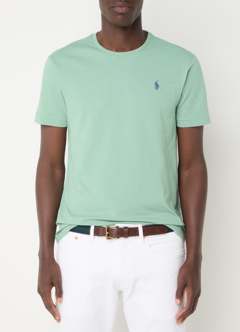 Ralph Lauren  Custom slim fit T-shirt met logoborduring