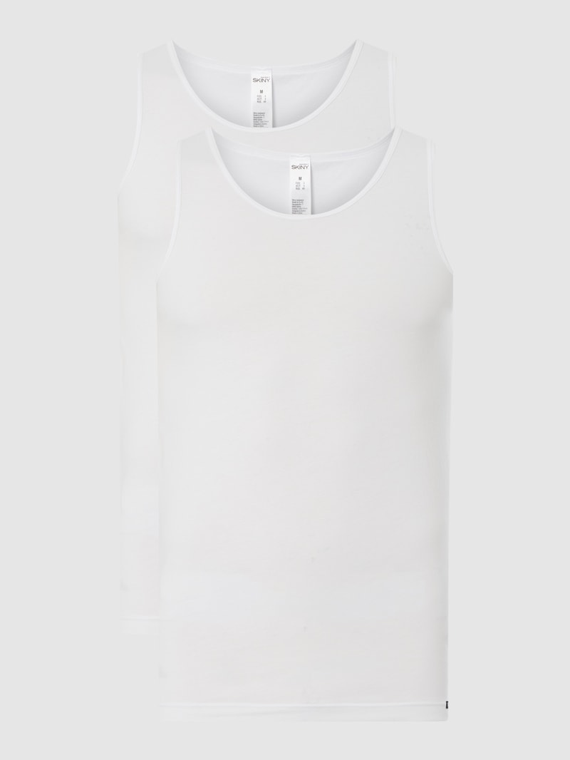 Tanktop aus Baumwolle im 2er-Pack in weiß