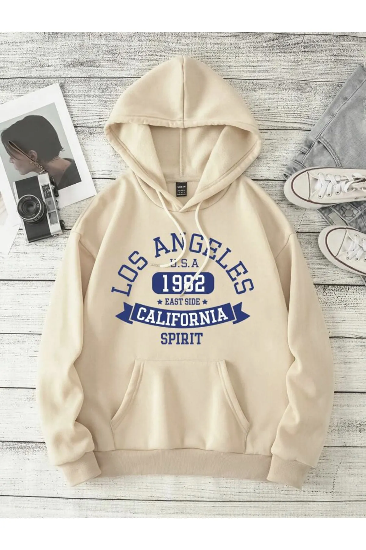 MOONBULL  Bedrucktes Oversize-Sweatshirt mit Kapuze von Losangels für Unisex