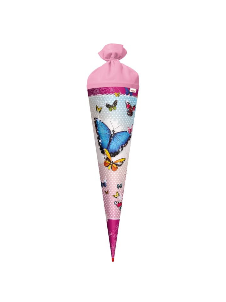 ROTH Schultüte groß Butterfly 70 cm, Glitter in Rosa günstig kaufen onesize