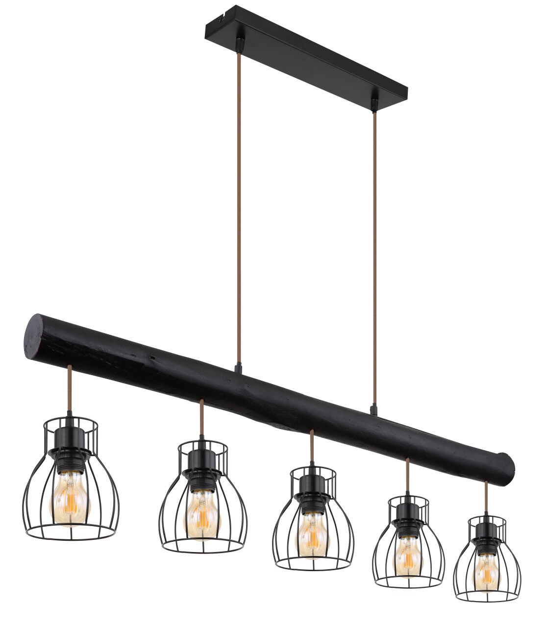 Globo Lighting - MINA - Hängeleuchte Metall schwarz matt, 5x E27