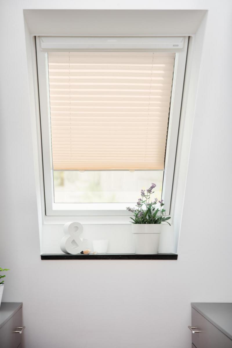 Lichtblick Dachfenster Plissee - Creme 95,3 x 122 cm