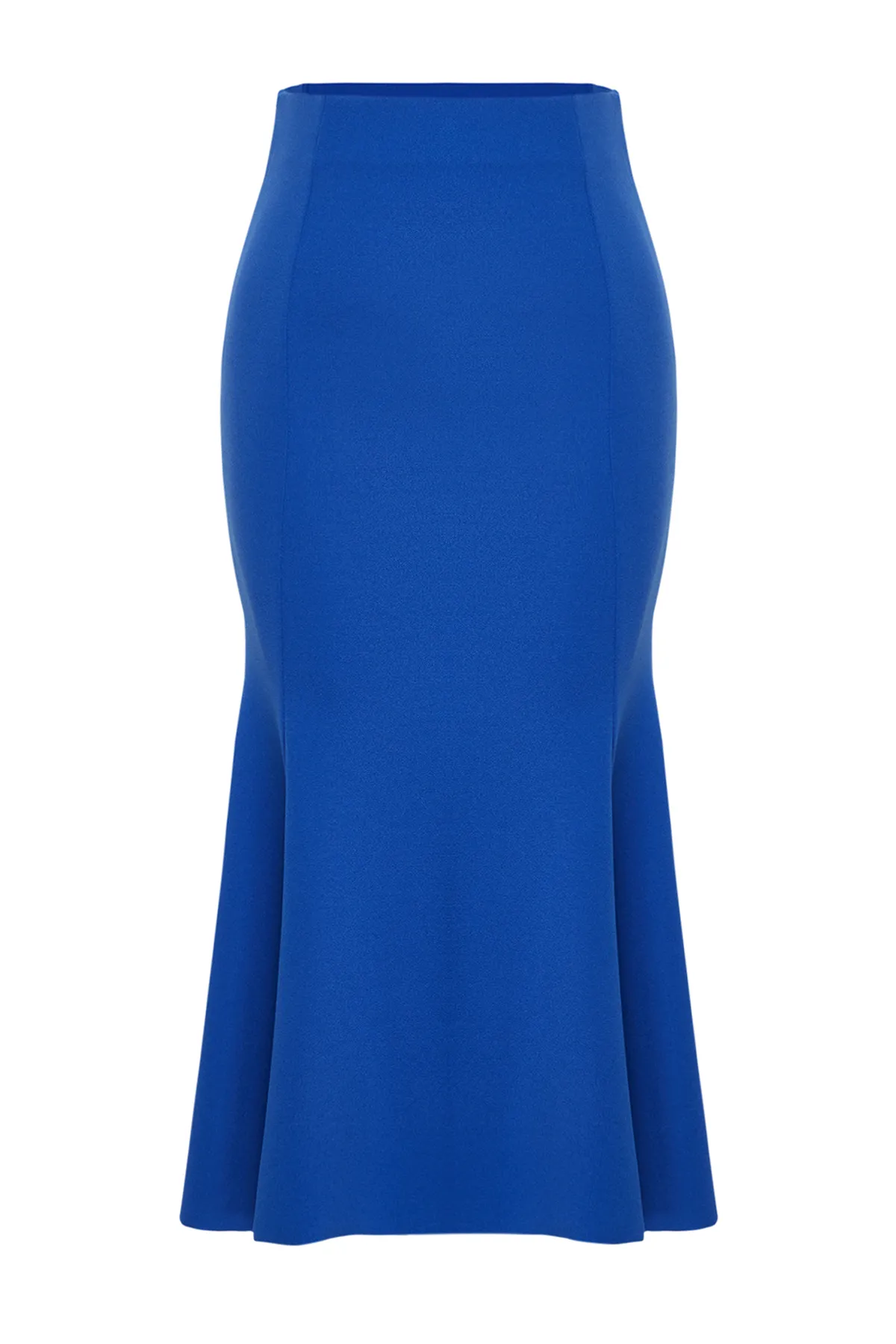 Trendyol Collection  Saks Midi-Plissee-Stretch-Strickrock TWOSS24ET00037