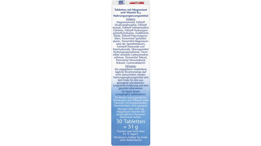 Doppelherz Magnesium 500 + B12 2-Phasen Depot 30 Depot-Tabletten