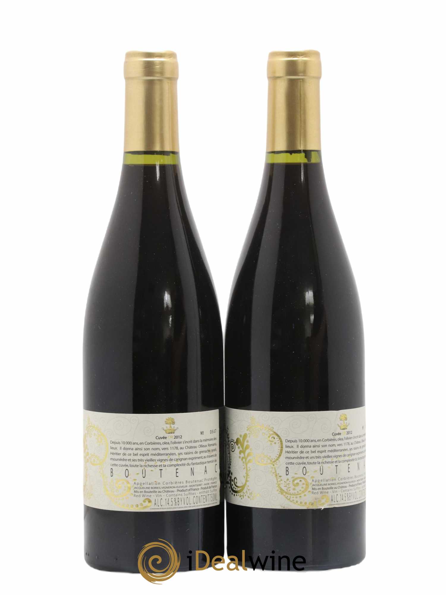 Corbières Boutenac Cuvée Or Ollieux Romanis 2012 - Lot de 2 Bouteilles