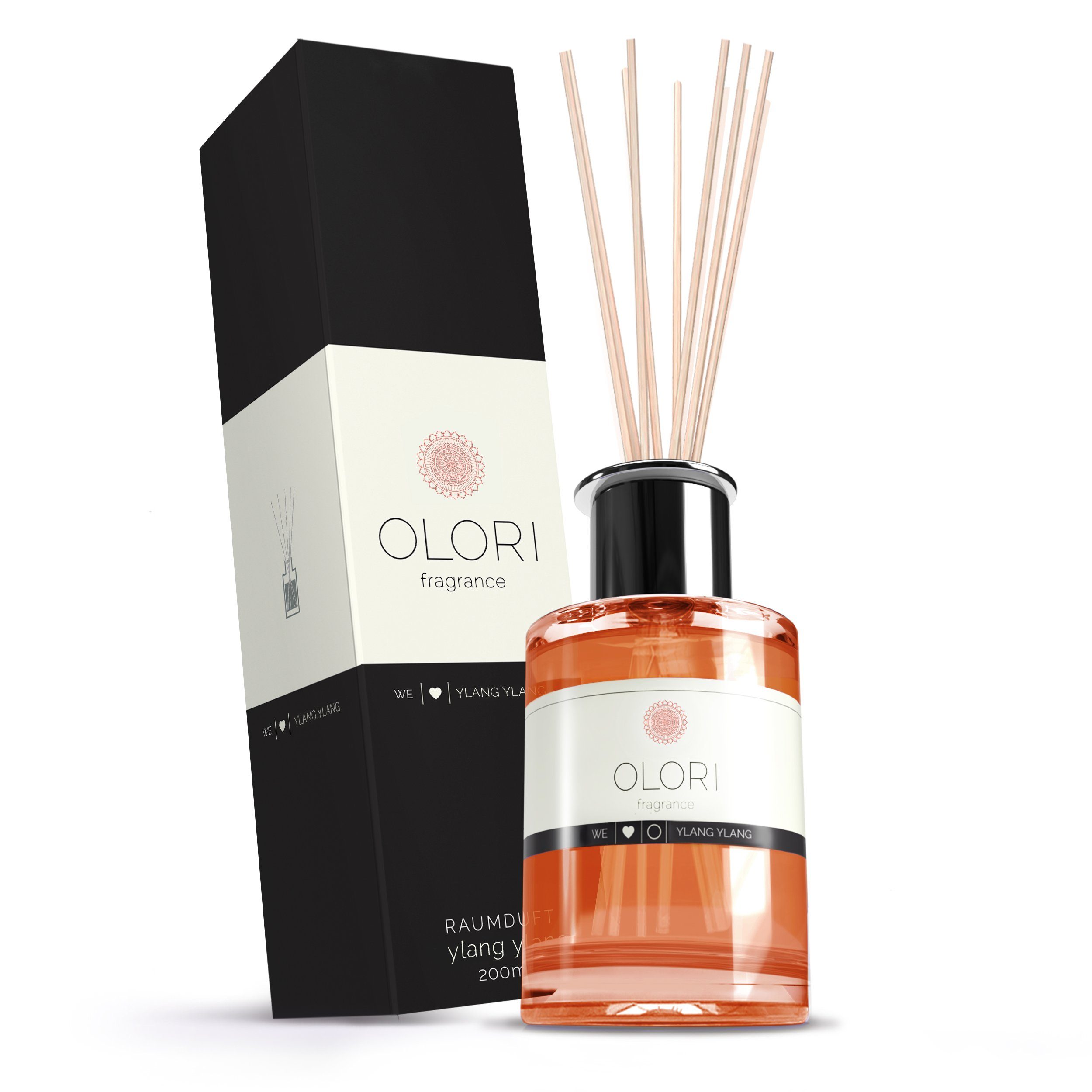 OLORI Raumduft Diffuser I Ylang Ylang I mit ätherischen Ölen I 200 ml (1-St)