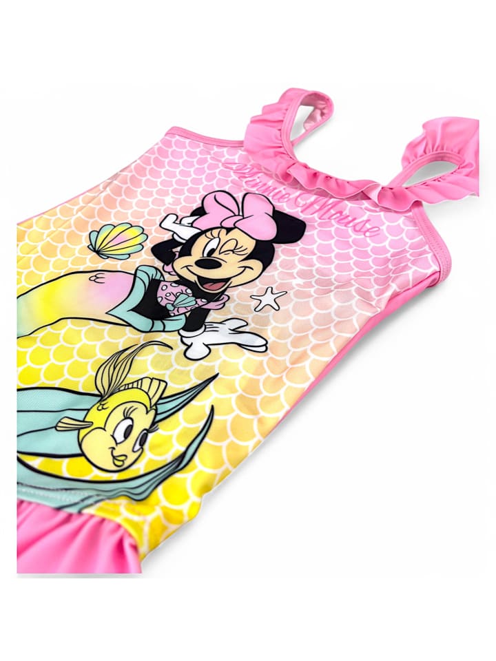 Disney Minnie Mouse Badeanzug Disney Minnie Mouse mit Rüschen in Rosa günstig kaufen