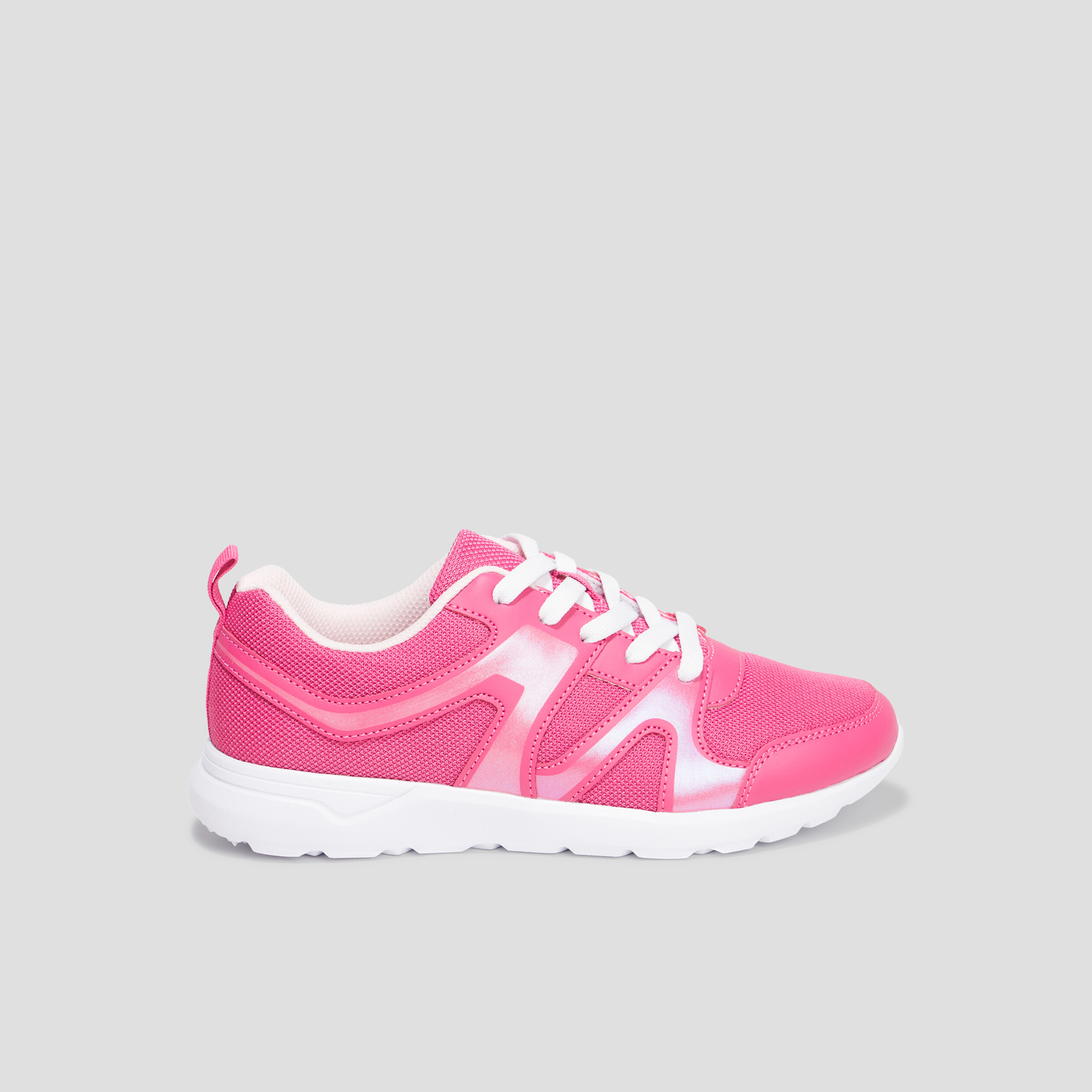 Baskets running à lacets rose fille | La Halle