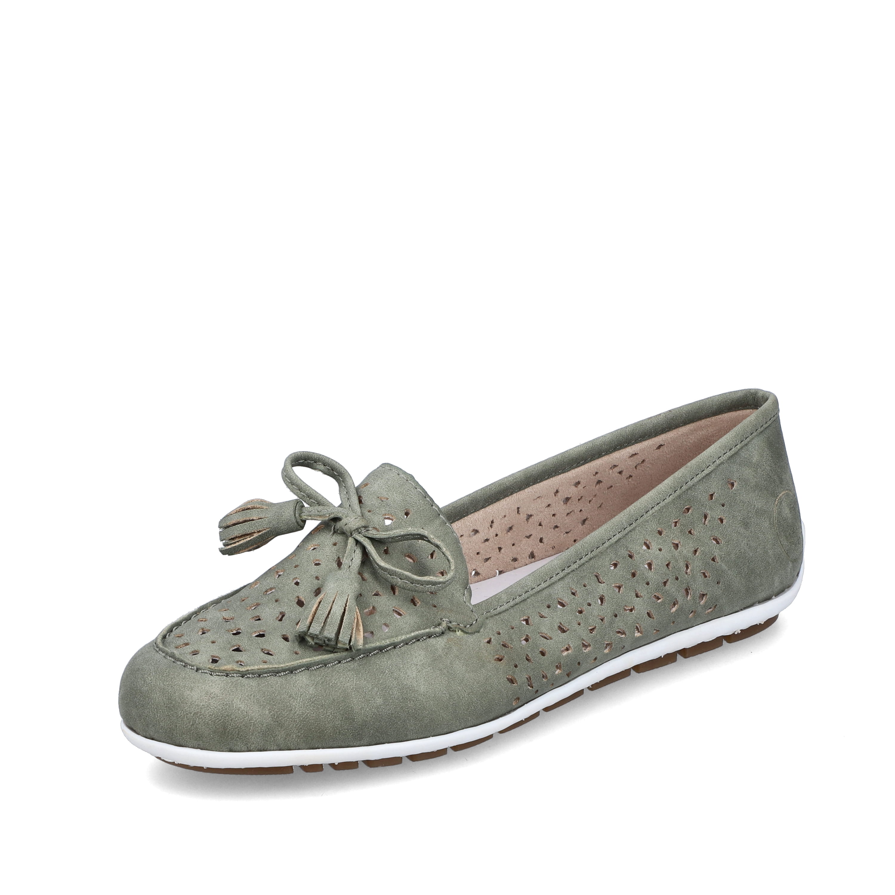 Rieker Damen Loafer grüngrau
