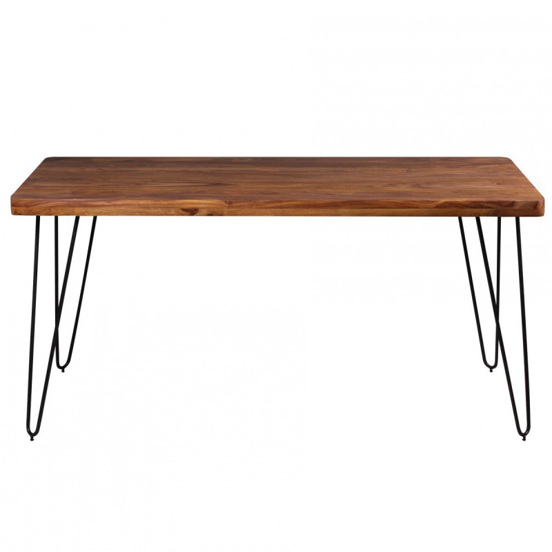 Wohnling Massivholz Sheesham Esstisch 160 x 80 x 76 cm Küchentisch Massiv