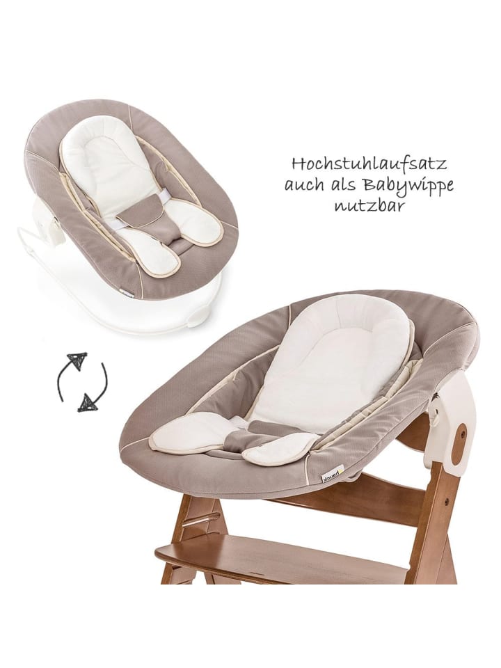 Hauck Alpha Plus Walnut Newborn Set - 4-tlg. Hochstuhl in braun,beige günstig kaufen onesize