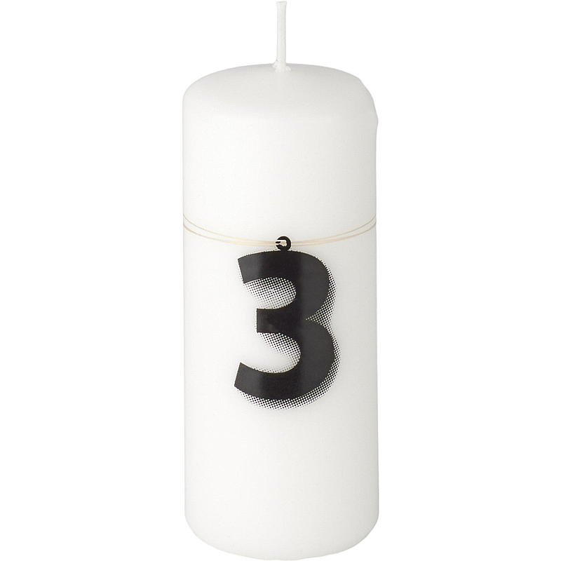 Vie Home Adventslys 4-pk 12 cm, 1-4 stearin hvit