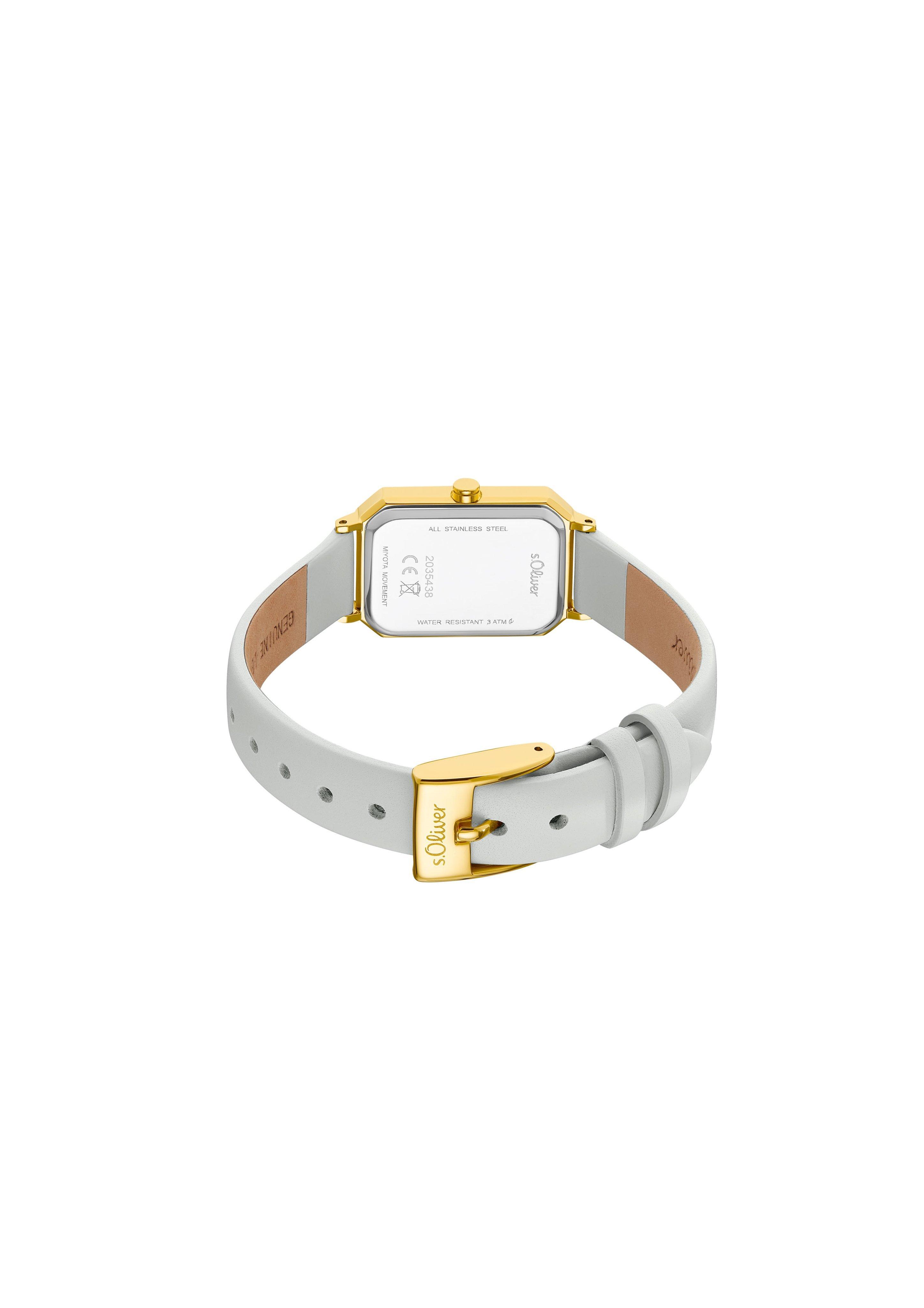 Zierliche Uhr mit Lederarmband  6007927-19B0