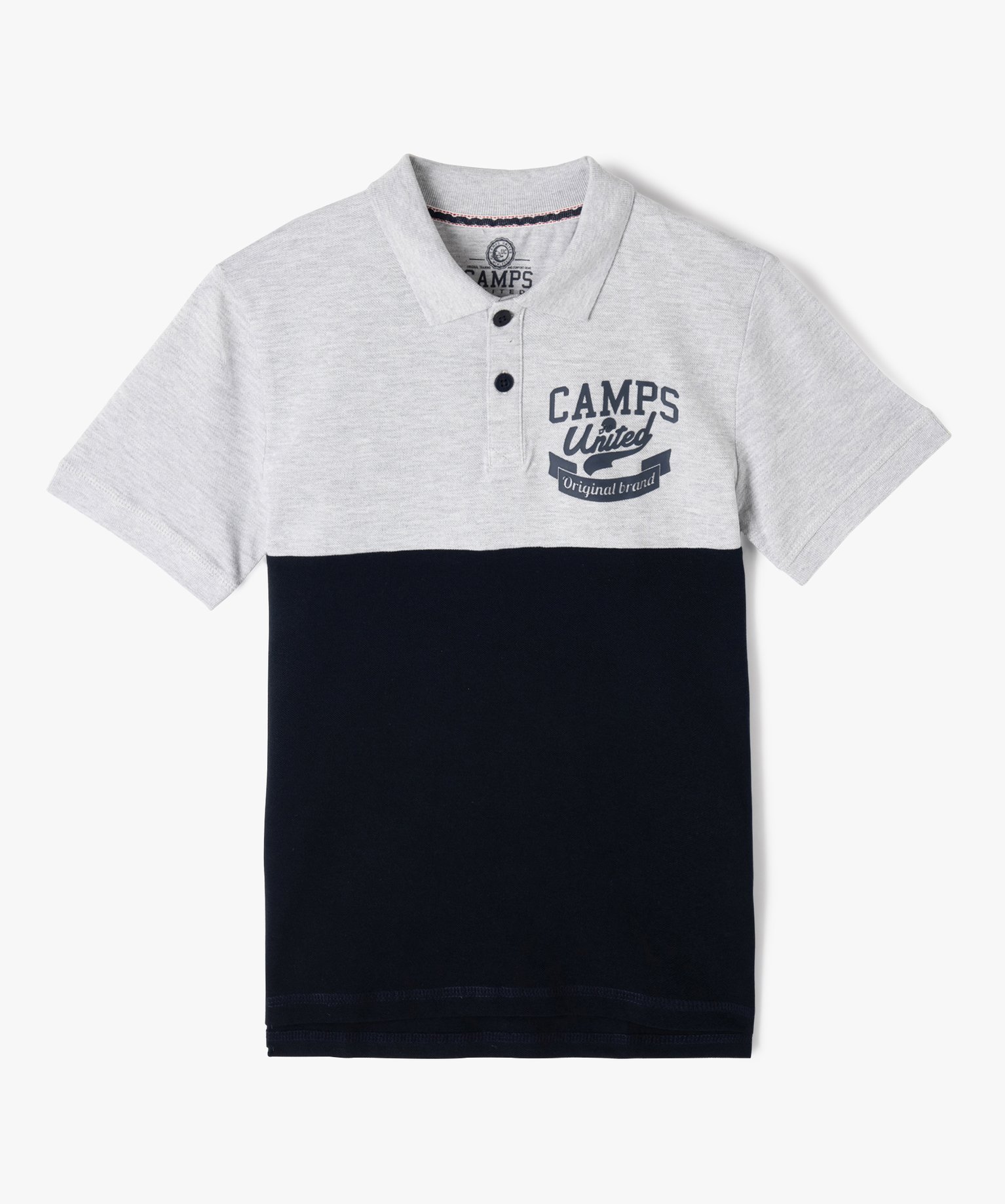 Polo à manches courtes bicolore Garçon - Camps United gris | GEMO