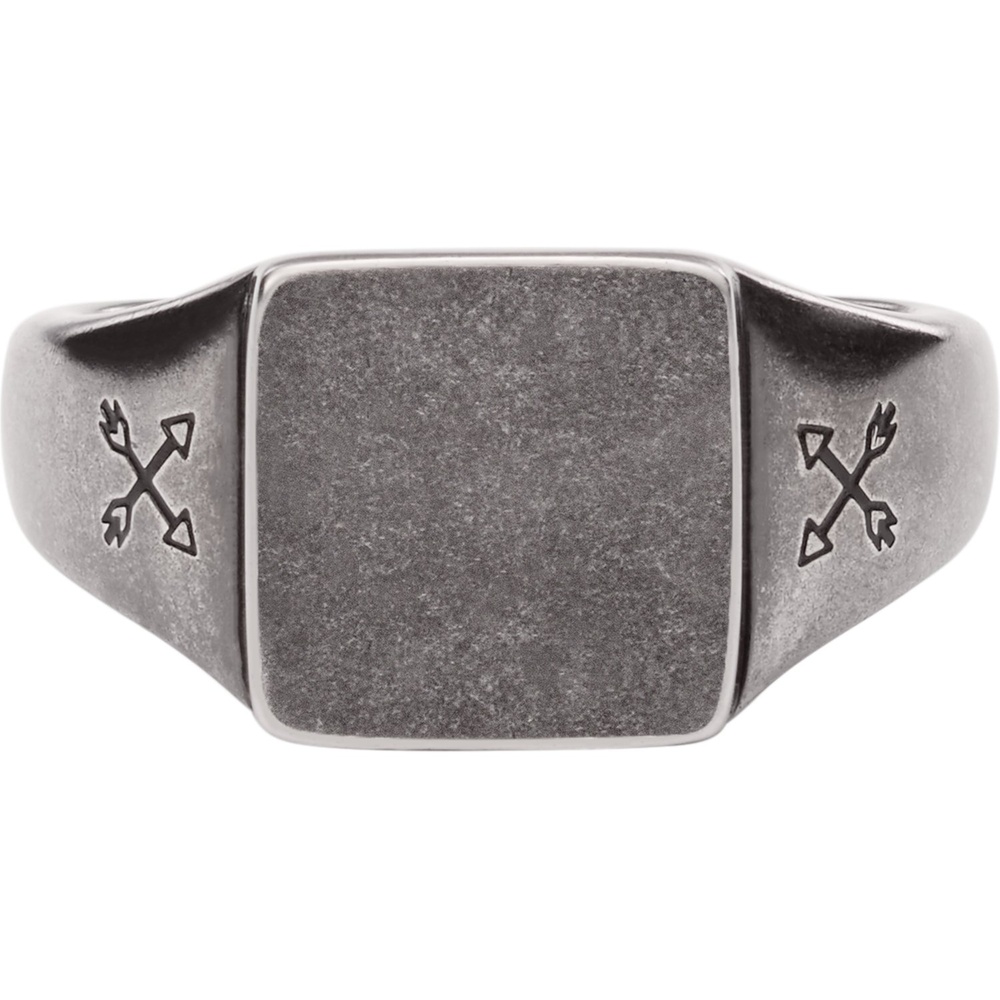 Fossil Bague pour hommes Acier inoxydable argent Bague