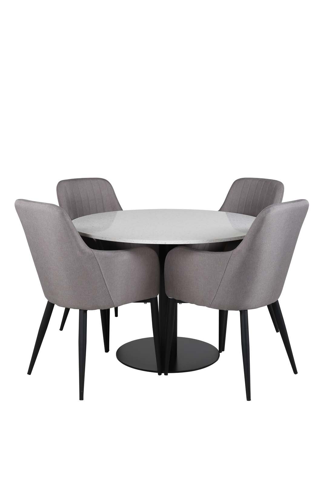 ebuy24 Essgruppe Razzia Essgruppe Tisch weiß und 4 Comfort Stühle g