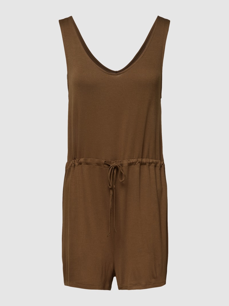 Jumpsuit mit V-Ausschnitt Modell 'NEORA' in olivgrün