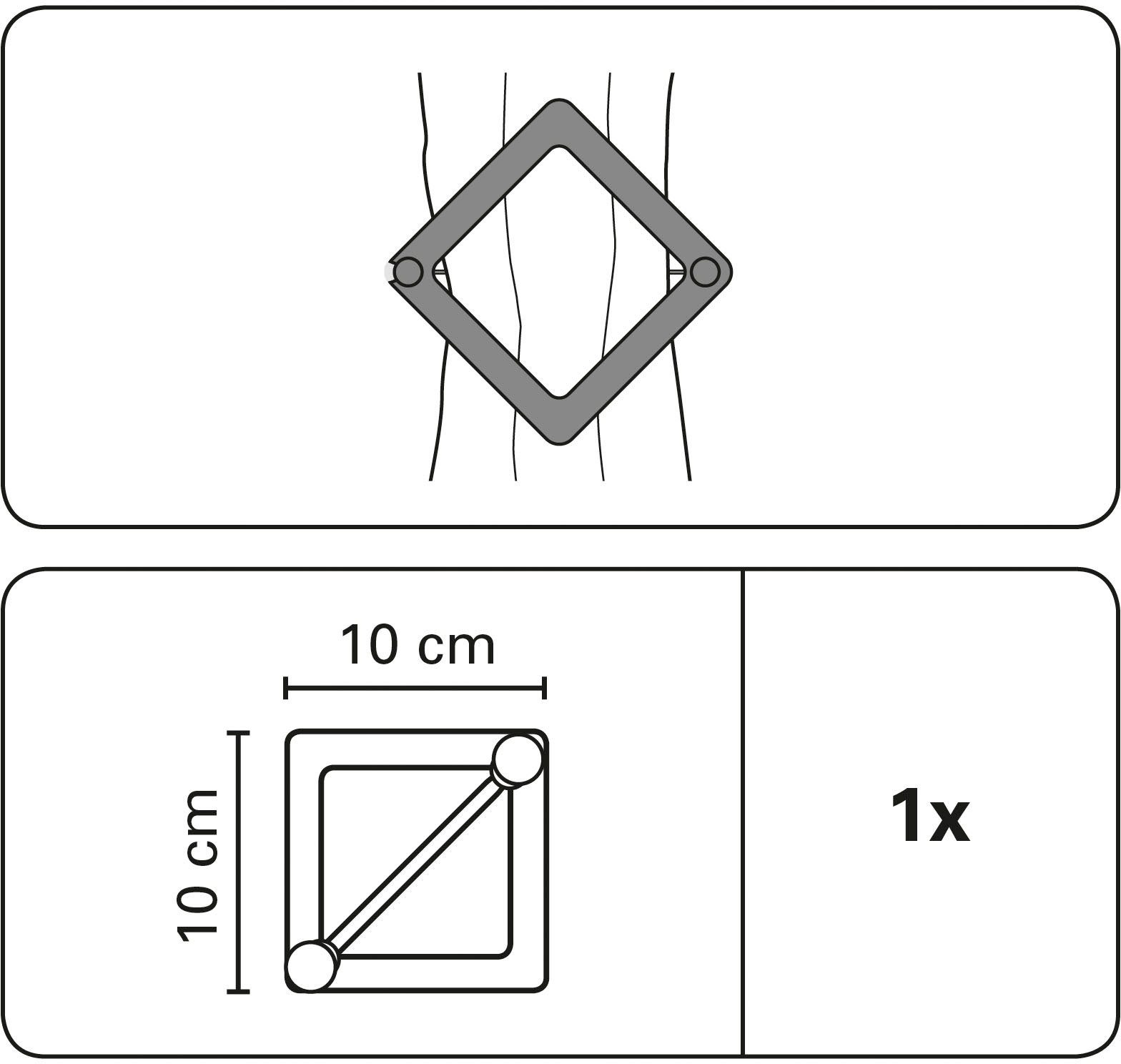 Dekoklammer Dekospange Raute, GARDINIA, (1-St), zur einfachen Befestigung und Dekoration