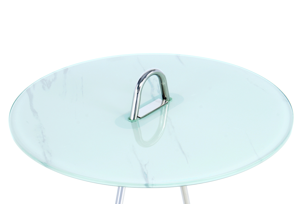 Kayoom Beistelltisch Pendulum 525 Silber / Weiß