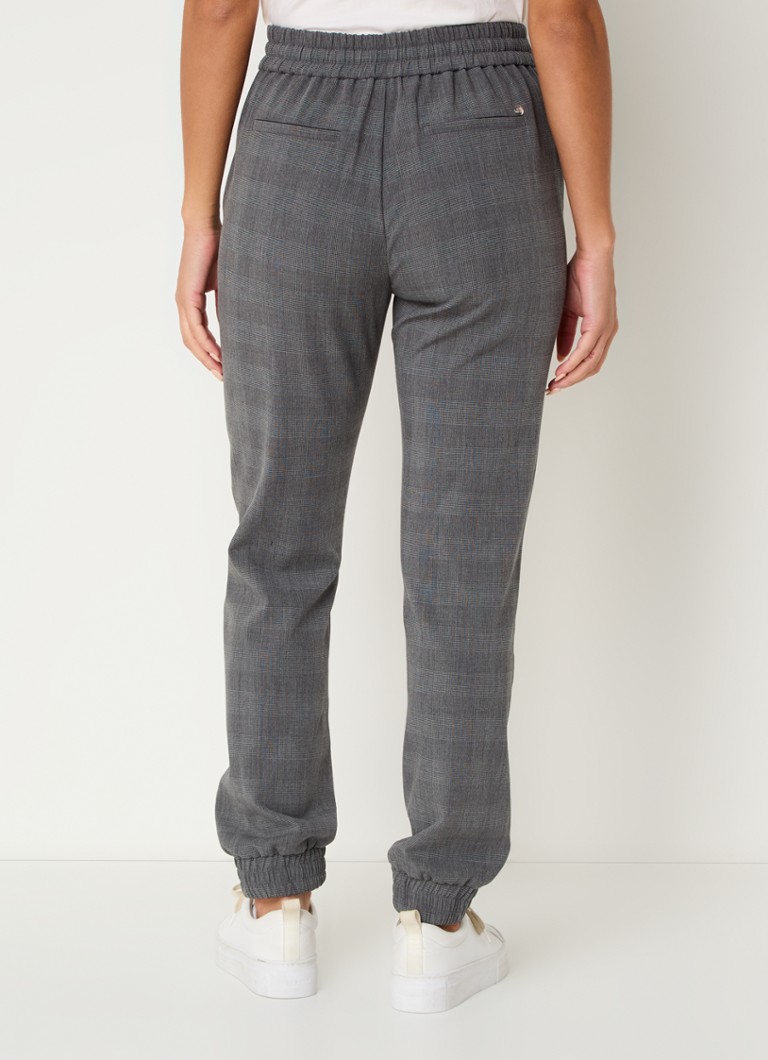 Pantaloni slim fit în carouri cu talie înaltă Lacie Kimi de la Mos Mosh MM