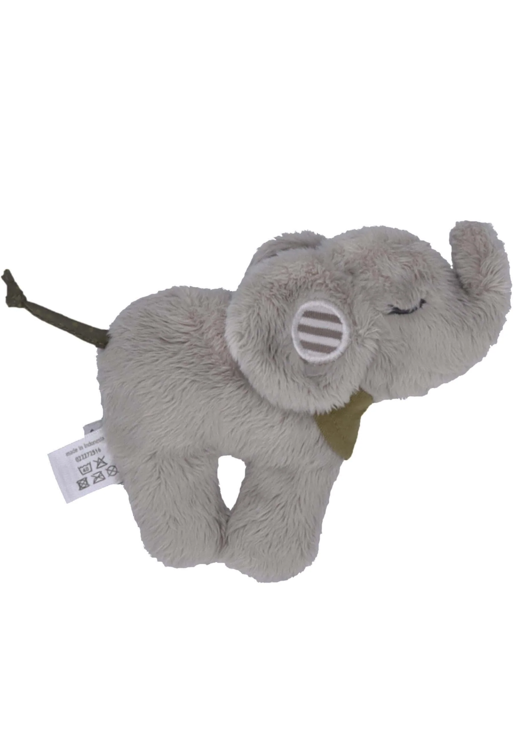Mini-Spieltier Elefant Eddy mit Rassel, Grau
