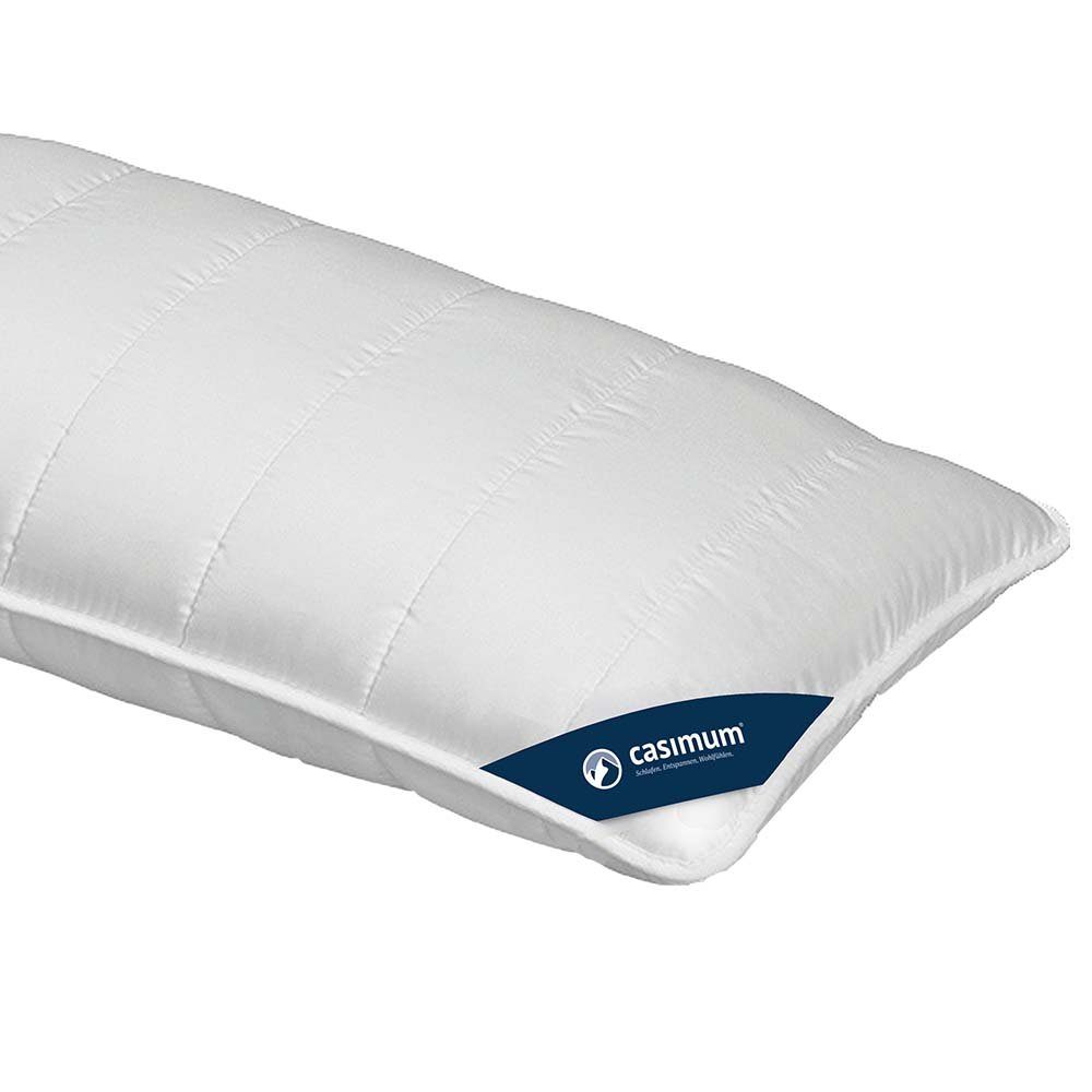 3-Kammer-Kopfkissen 3D-Hohlfaser (100% Polyester), casimum, Füllung: 3D-Hohlfaser, 100% Polyester (Außen), Bezug: Baumwolle, extrem leicht und komfortabel, für Seiten- & Rückenschläfer, 40x80cm